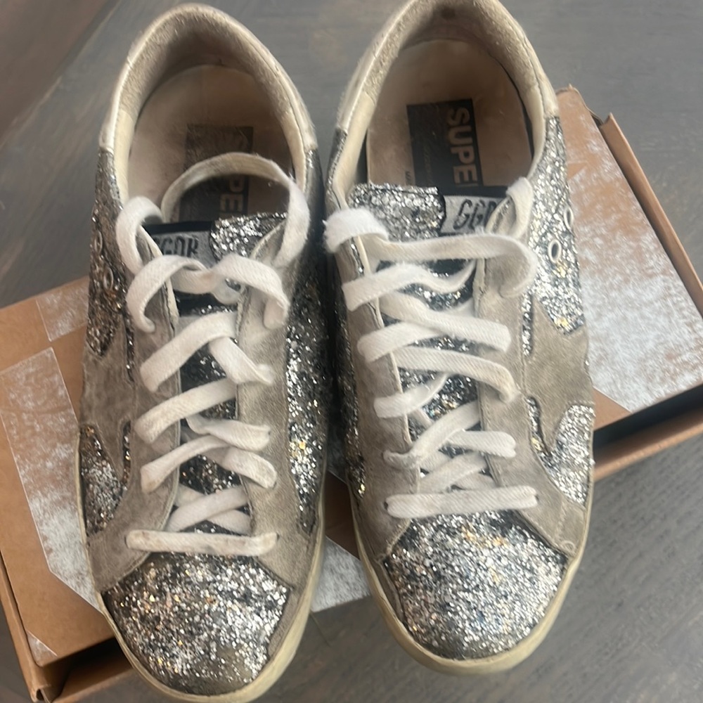 Women’s golden goose sneakers glitter